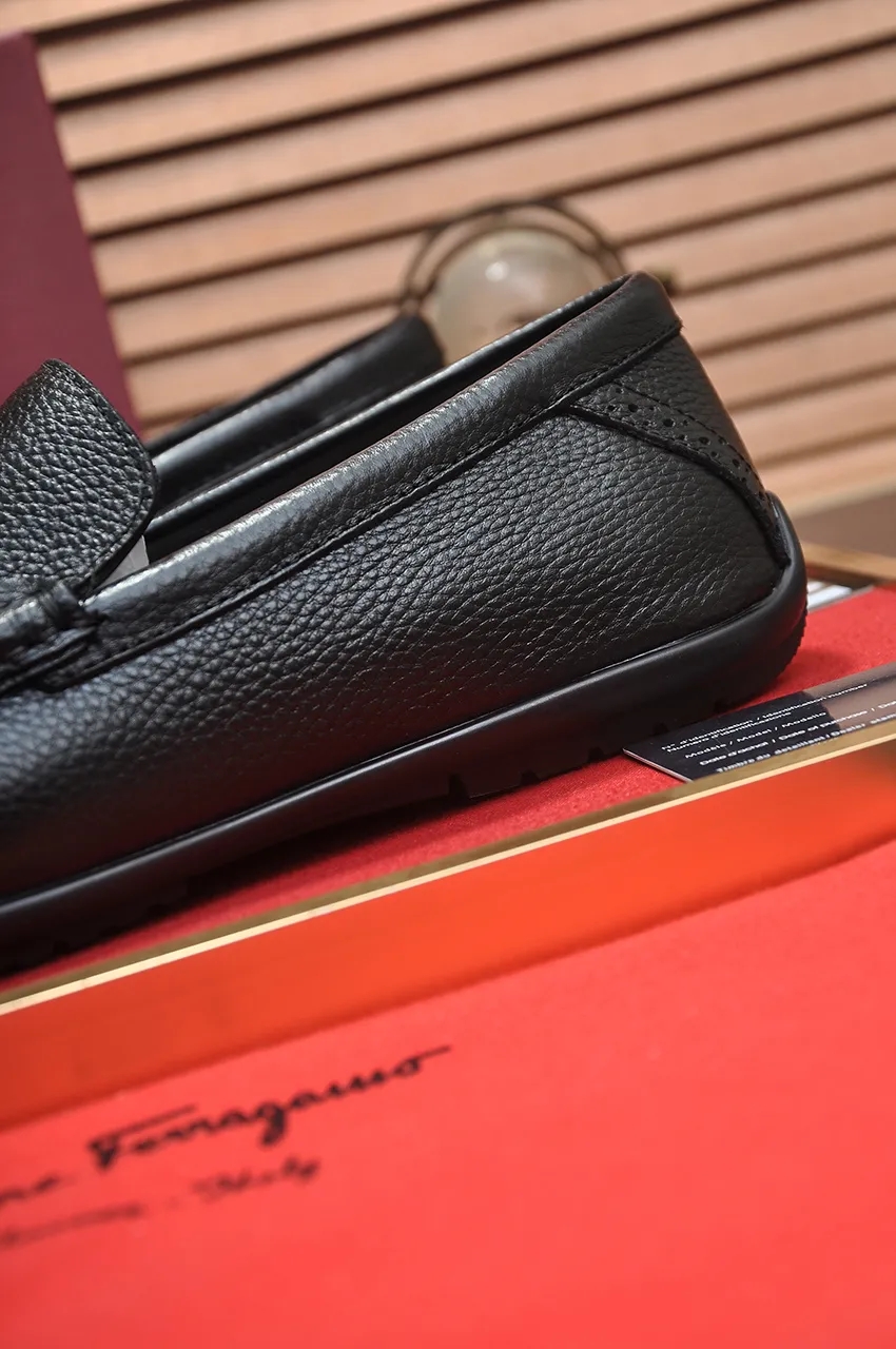 Men's men's shoes 💰520💶[Ferragamo/Ferragamo] (high-end Niuli) New 🍀 Ferragamo* - top version Ferragamo's classic formal leather shoes! Made of imported original cowhide, the inner top layer is comfortable cowhide lining! Original wear-resistant rubber outsole! High quality products! Code number 38-44!